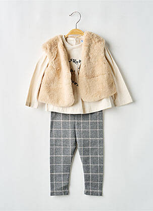 Set pantaloni mâneci lungi bej MAYORAL fată