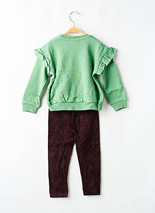 Set pantaloni broderie verde BOBOLI fată