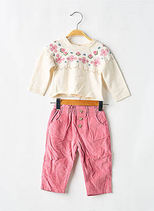 Set pantaloni mâneci lungi roz MAYORAL fată