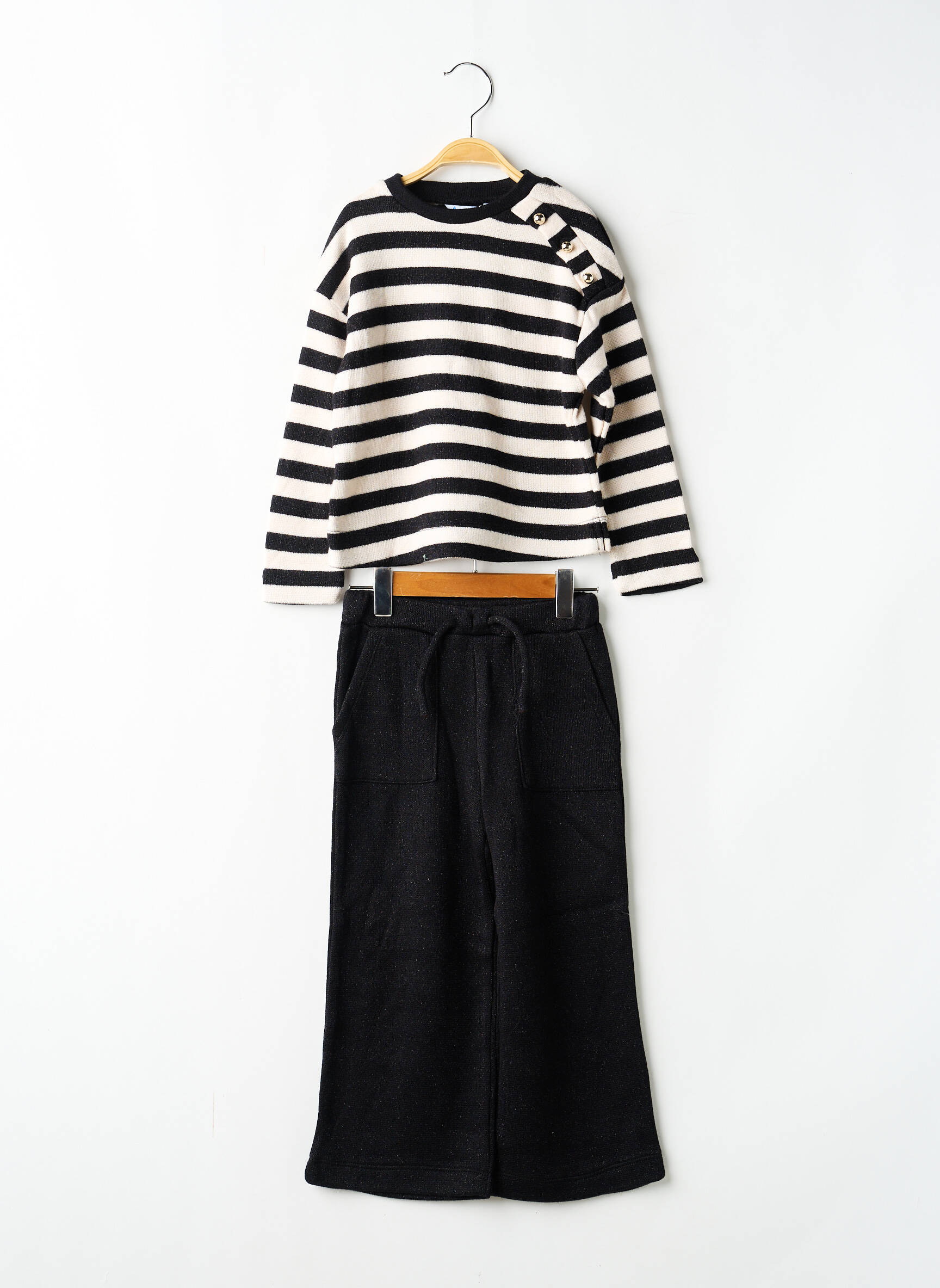 Set pantaloni mâneci lungi negru MAYORAL fată