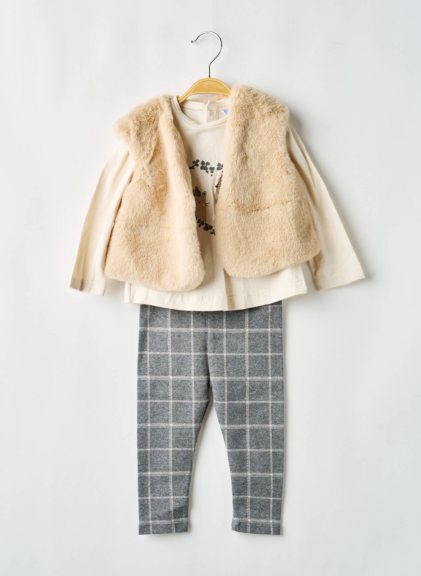 Set pantaloni mâneci lungi bej MAYORAL fată