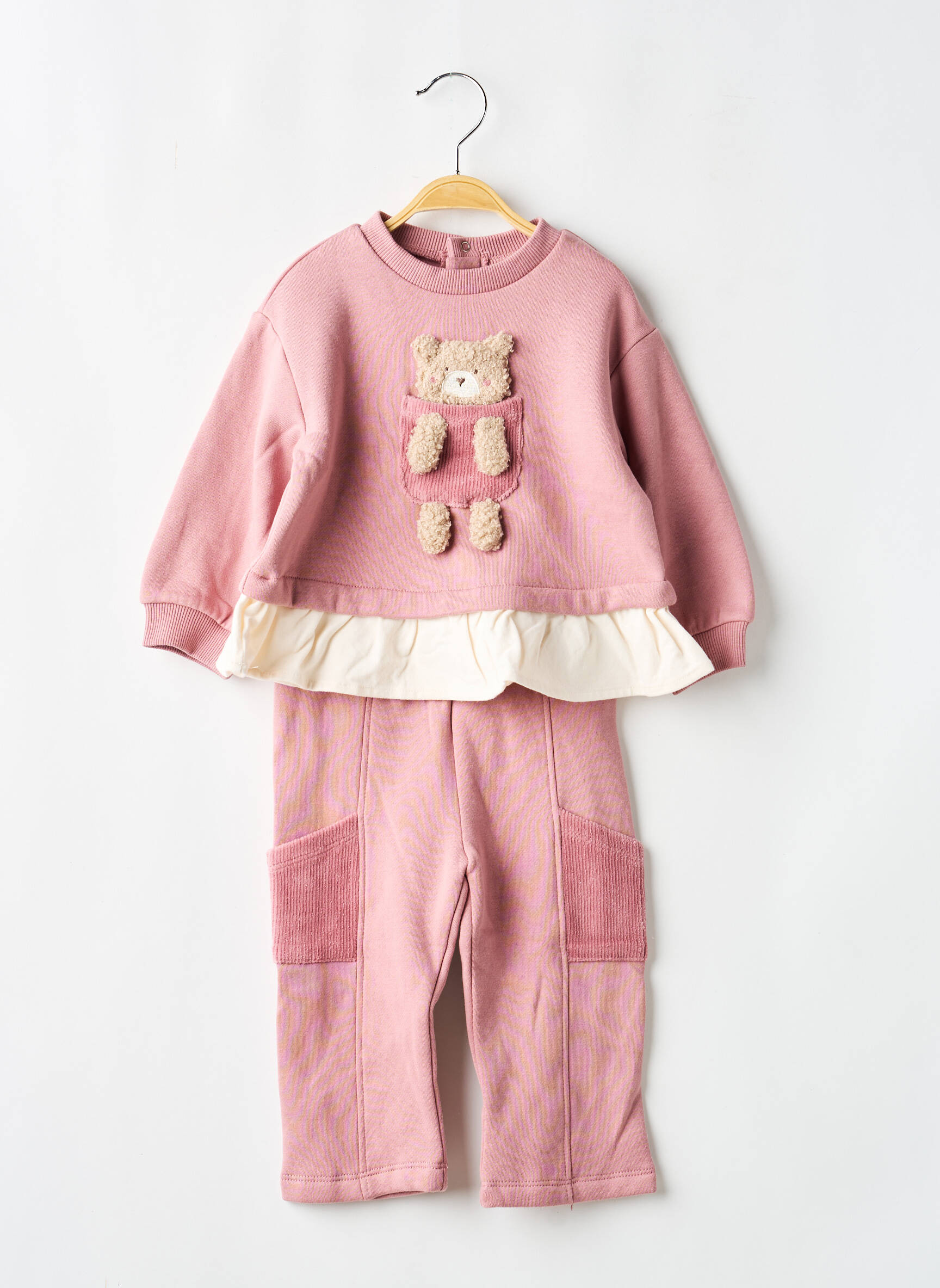 Set pantaloni broderie roz MAYORAL fată
