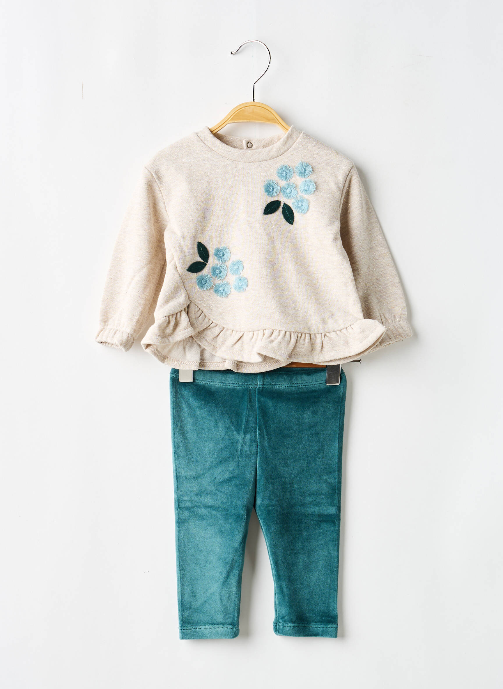Set pantaloni mâneci lungi verde MAYORAL fată