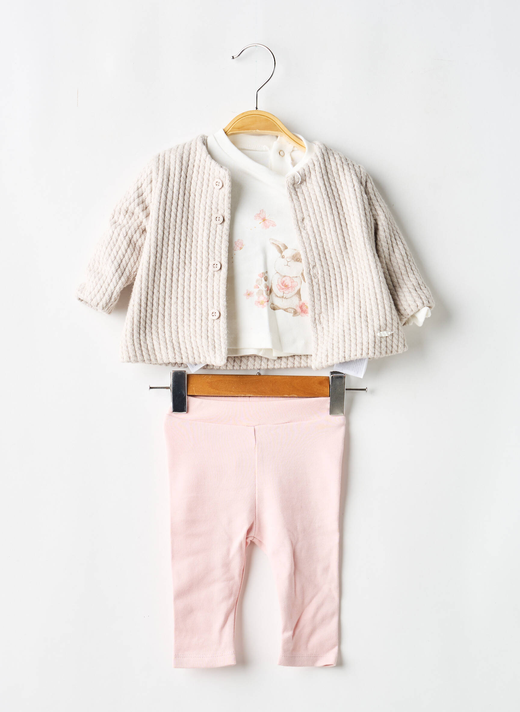 Set pantaloni mâneci lungi bej MAYORAL fată