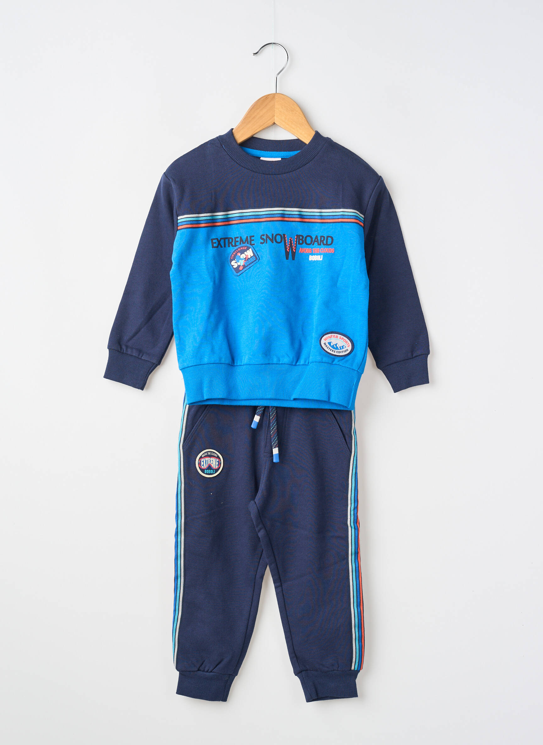 Set pantaloni talie elastică albastru BOBOLI băiat