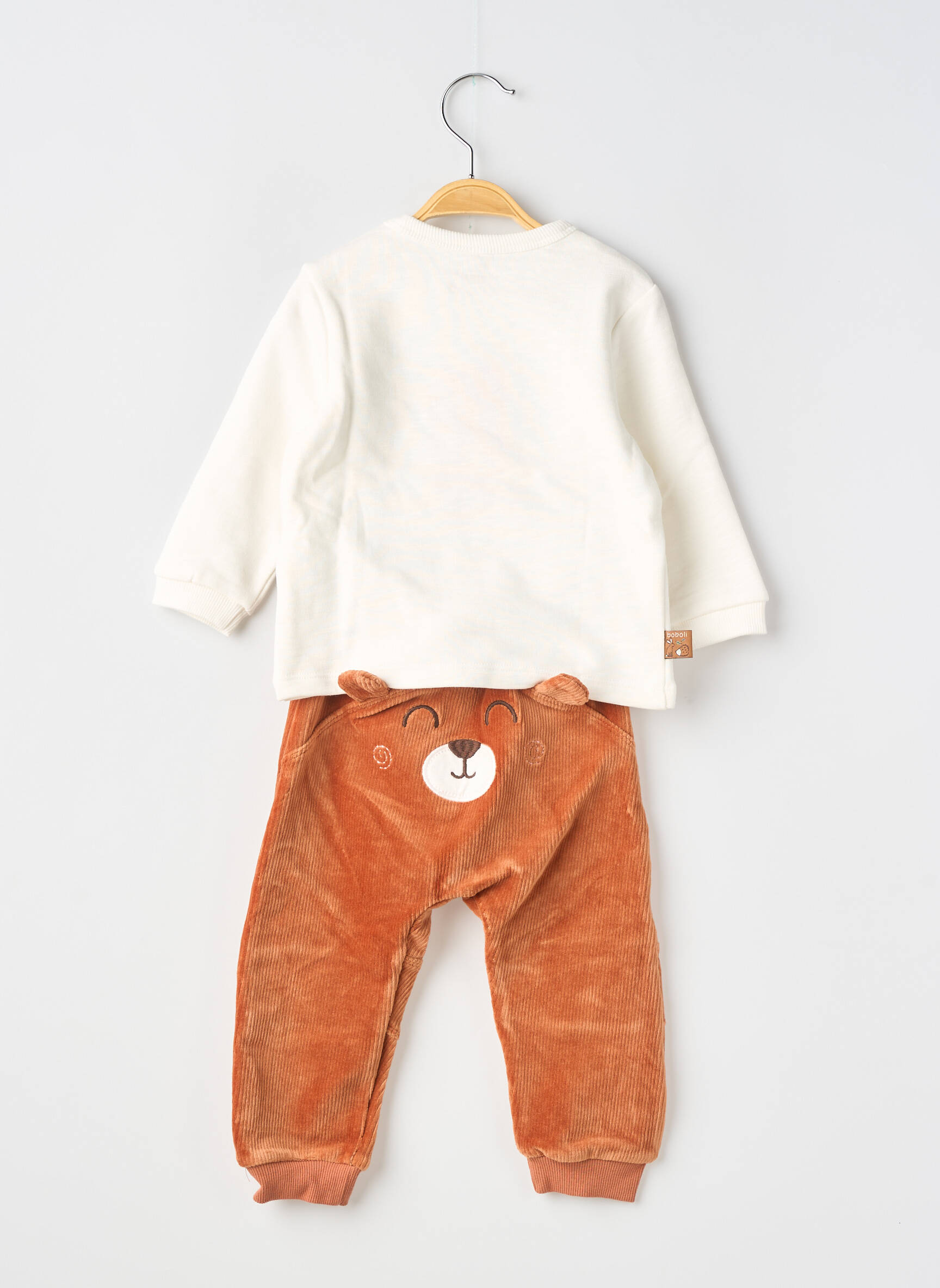 Set pantaloni talie elastică maro BOBOLI băiat