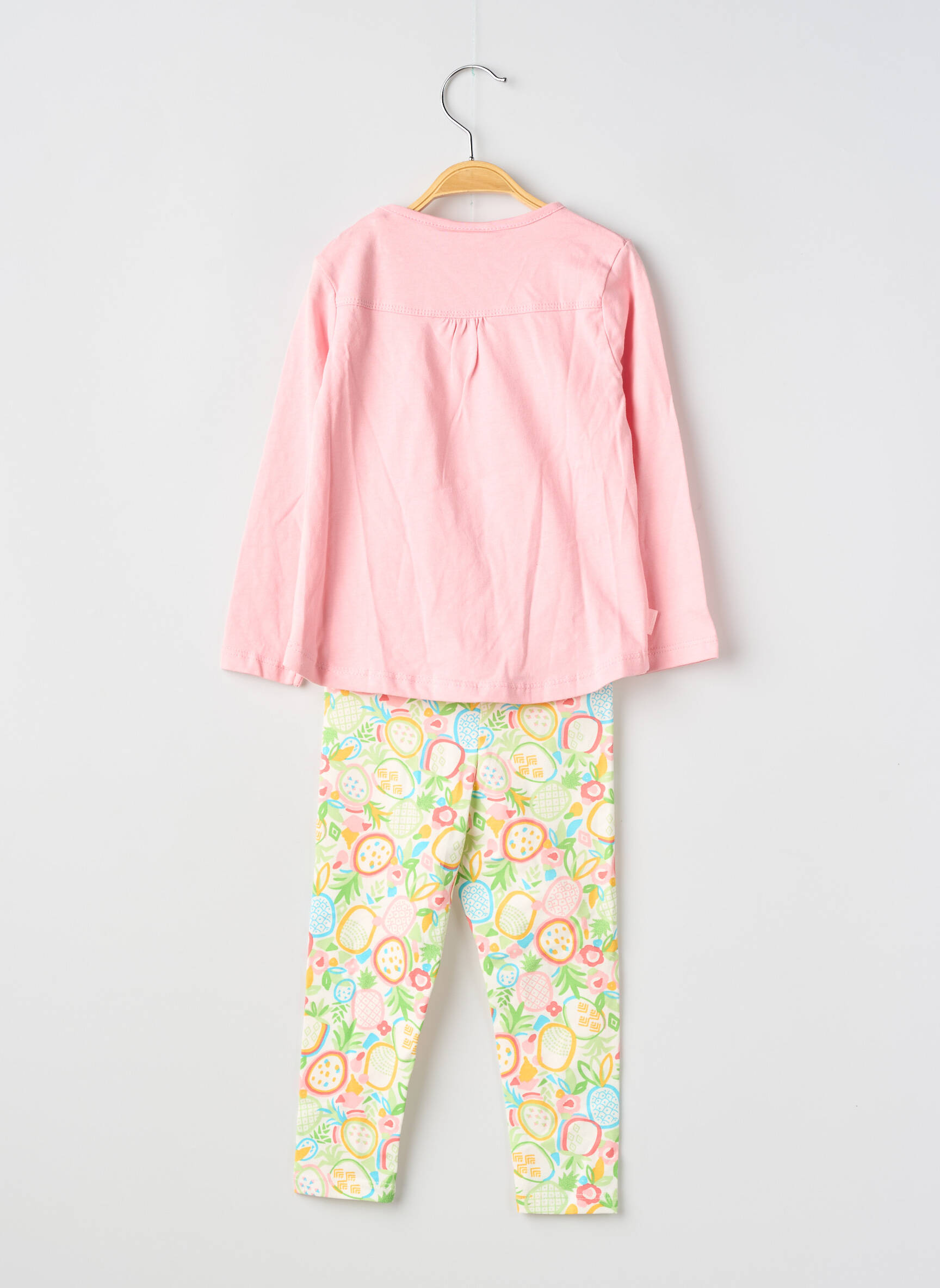 Set pantaloni tip de tricou roz BOBOLI fată