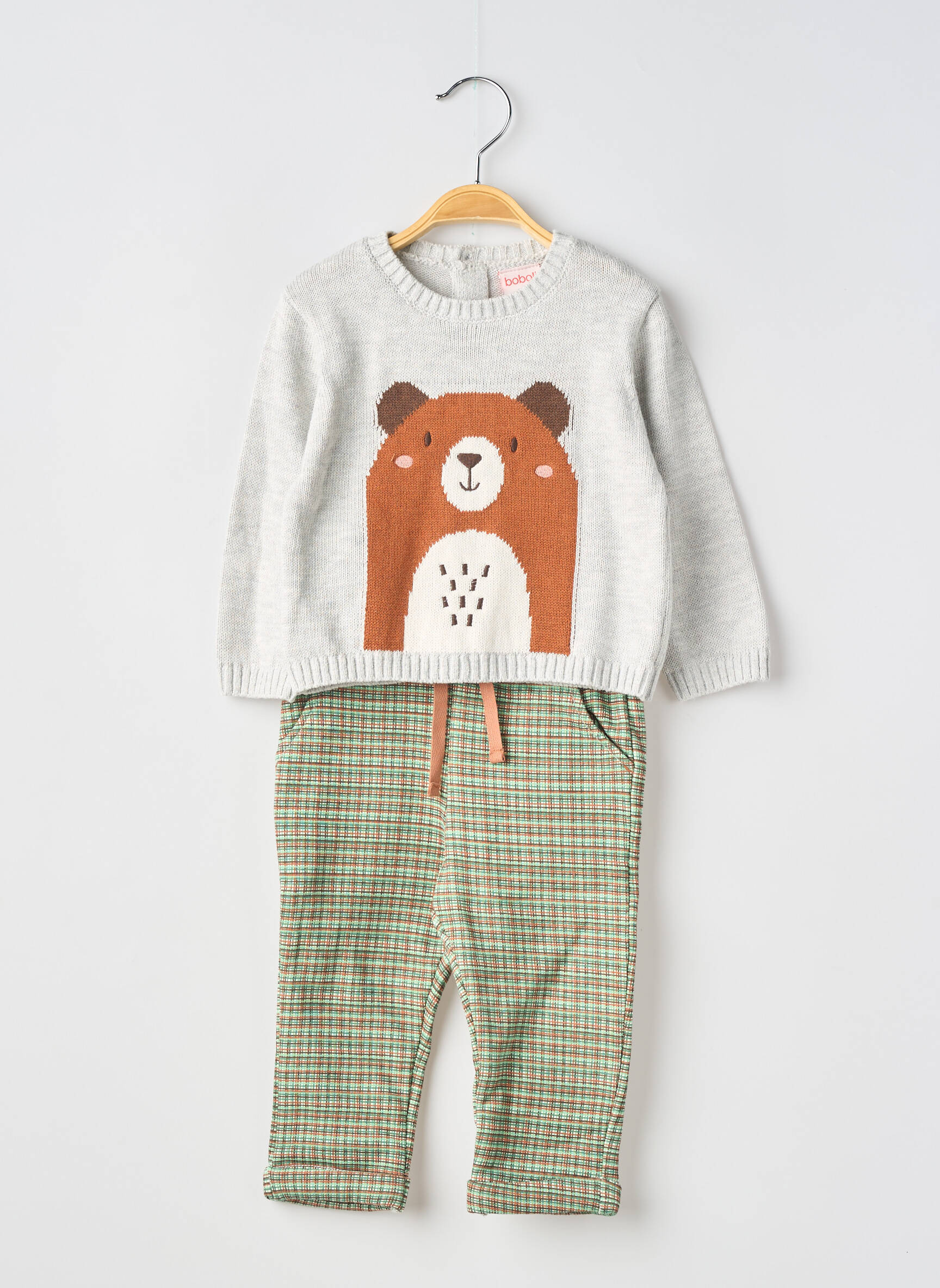 Set pantaloni talie elastică gri BOBOLI băiat