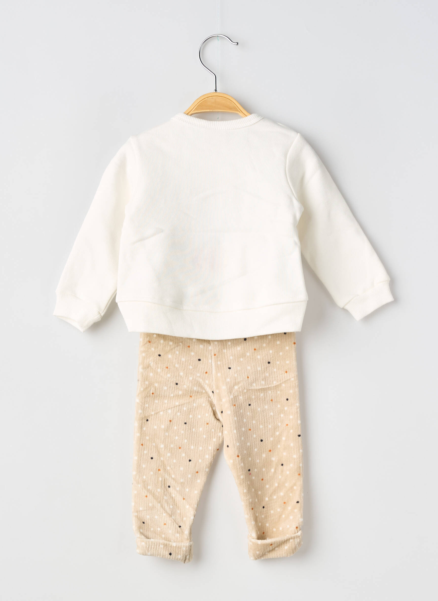 Set pantaloni plasă fină bej BOBOLI fată