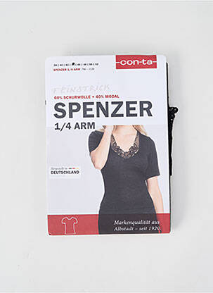 Top/caraco țesătură jersey negru CON-TA femeie