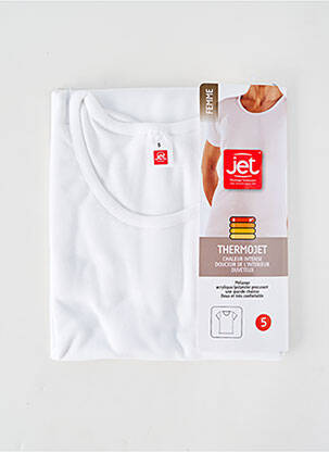 Tricou elasticitate mâneci scurte alb JET femeie