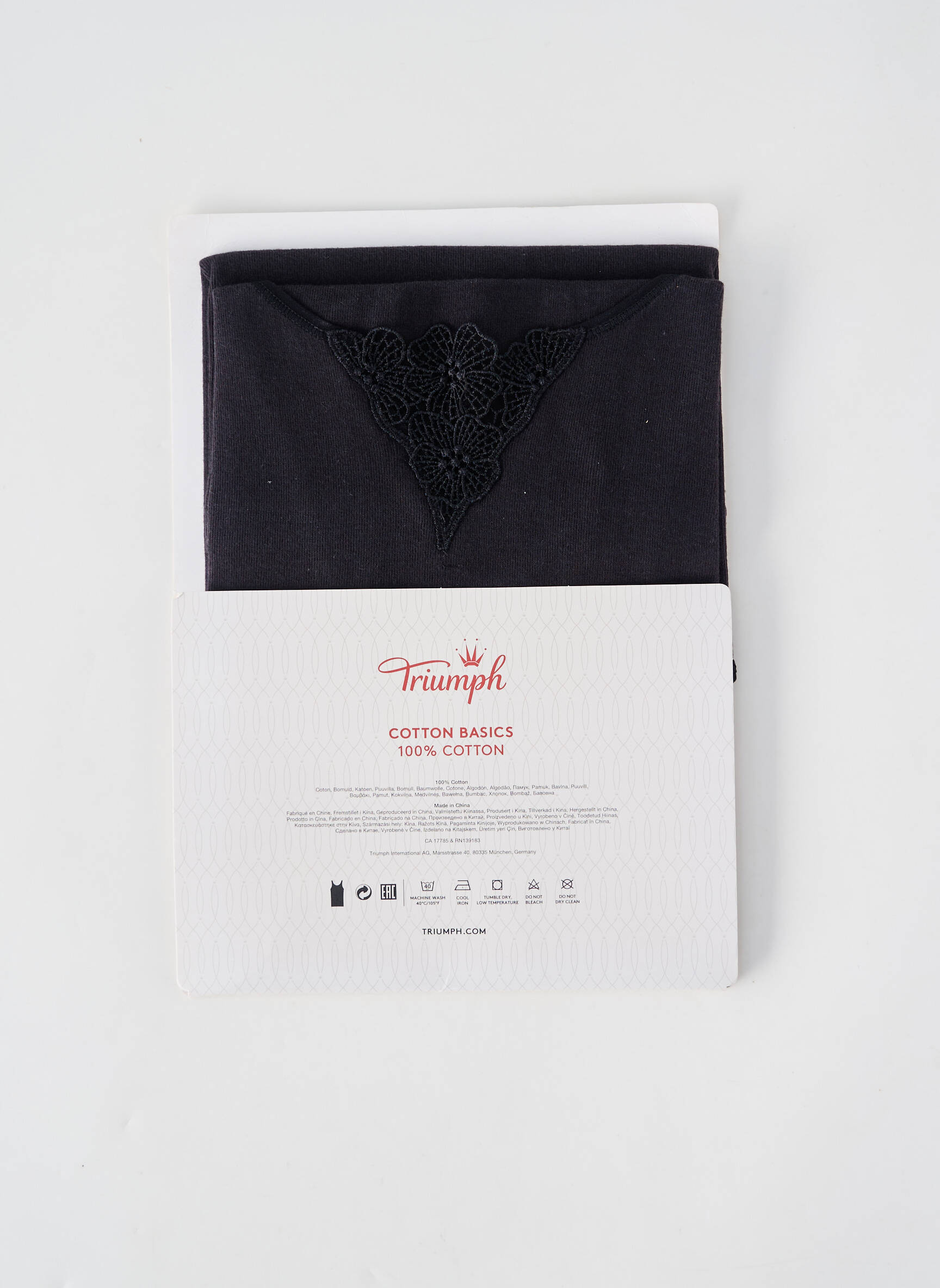 Top/caraco țesătură jersey negru TRIUMPH femeie
