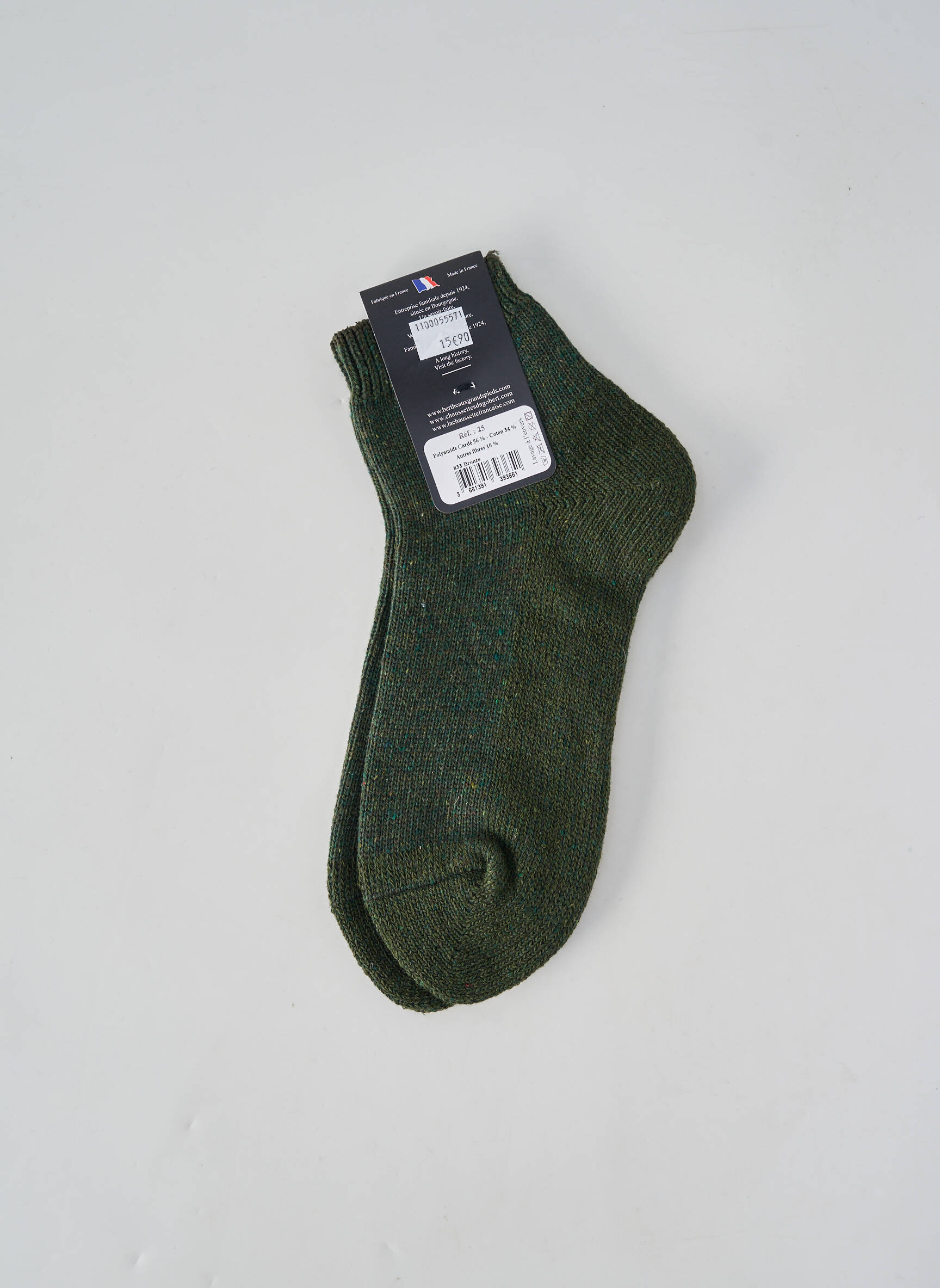 Șosete menținere elastică verde PERRIN bărbat