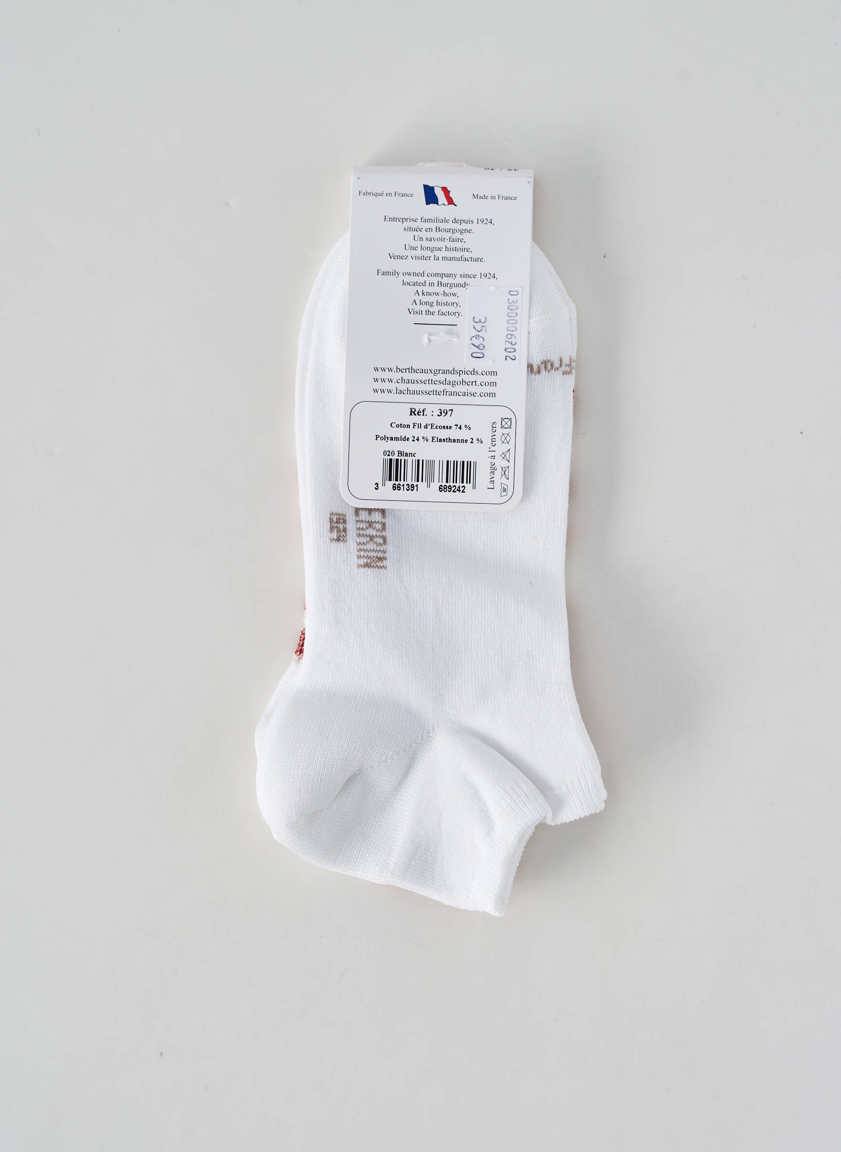 Șosete elasticitate alb PERRIN femeie