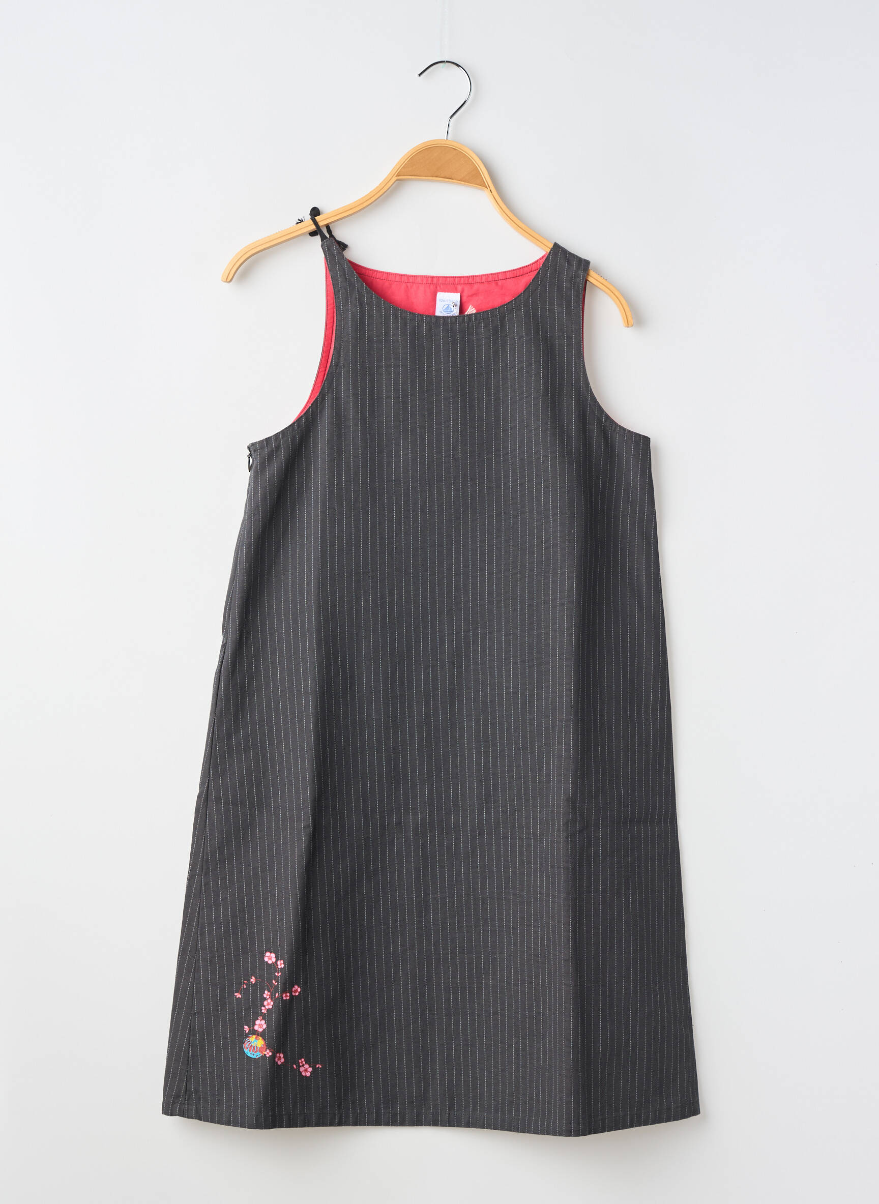 Rochie midi fără mâneci fără mâneci gri PETIT BATEAU fată