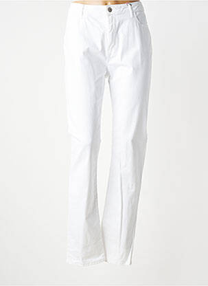 Pantalon drept elasticitate mărime normală alb KANOPE femeie