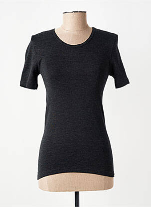 Tricou croială cambrată mâneci scurte negru CON-TA femeie