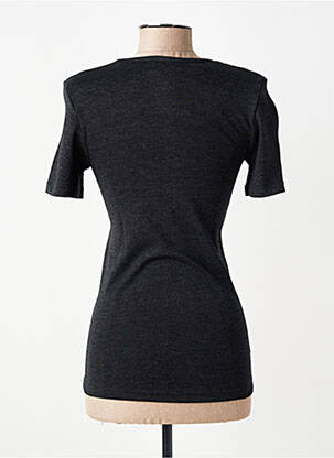 Tricou croială cambrată mâneci scurte negru CON-TA femeie