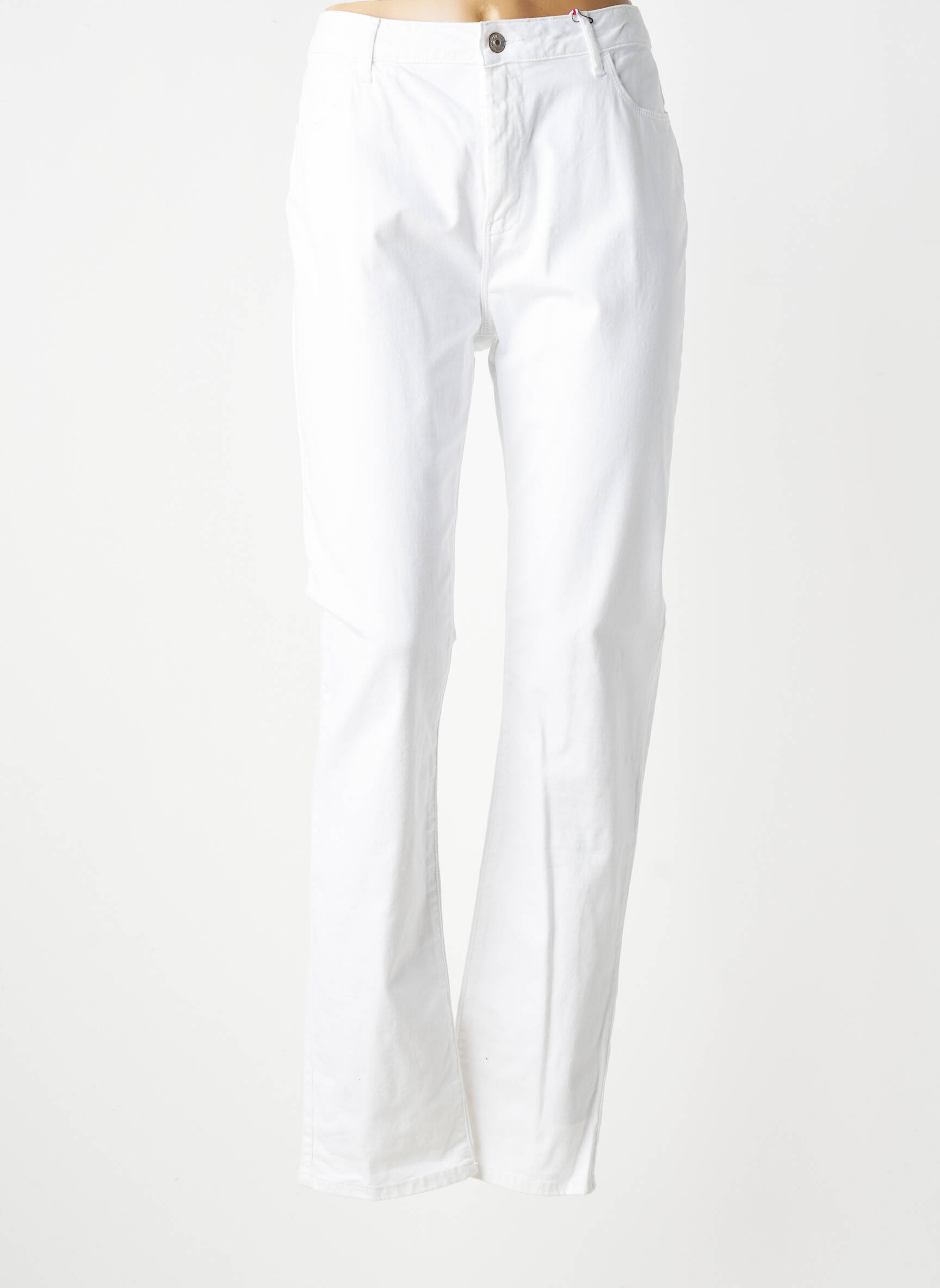 Pantalon drept elasticitate mărime normală alb KANOPE femeie