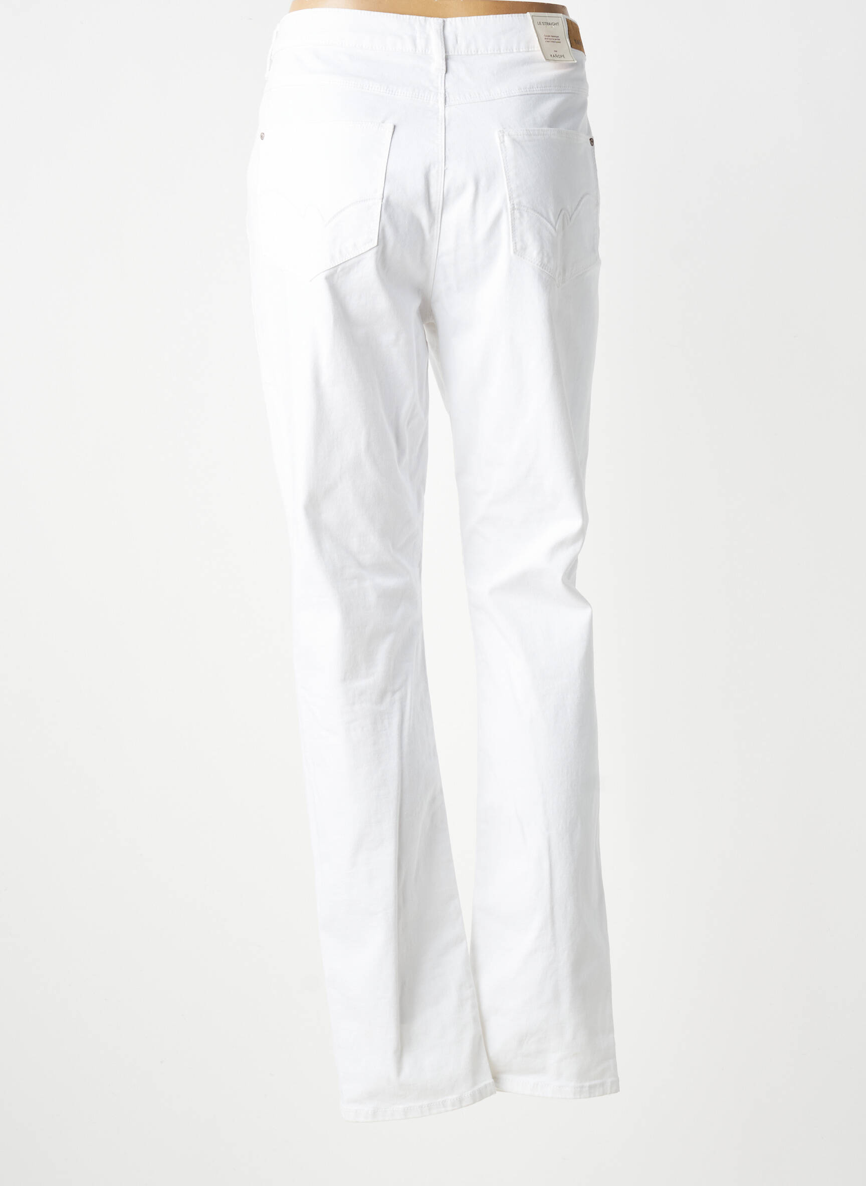 Pantalon drept elasticitate mărime normală alb KANOPE femeie
