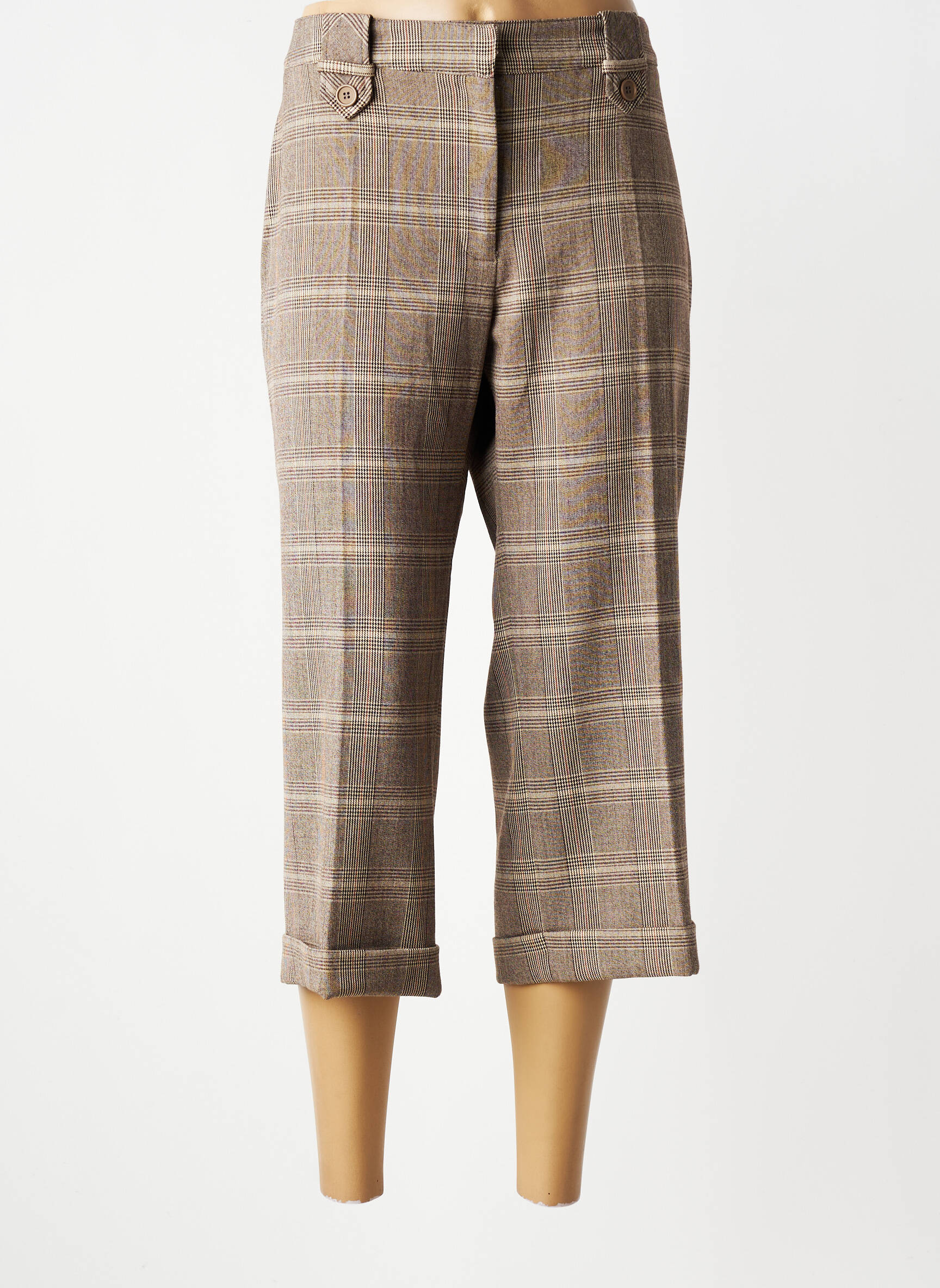 Pantalon trei sferturi elasticitate mărime normală maro LUCCHINI femeie