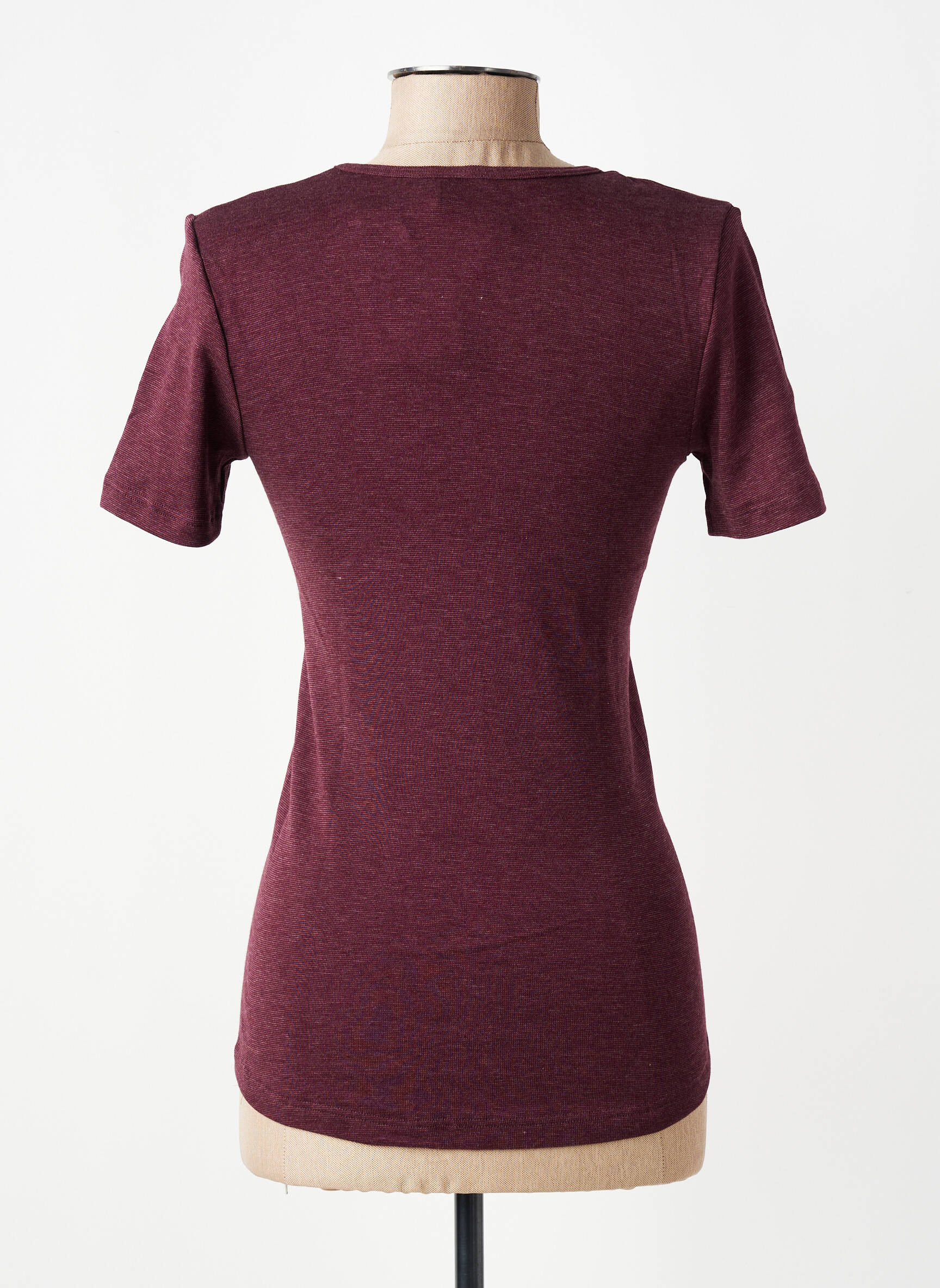 Tricou croială cambrată mâneci scurte violet CON-TA femeie
