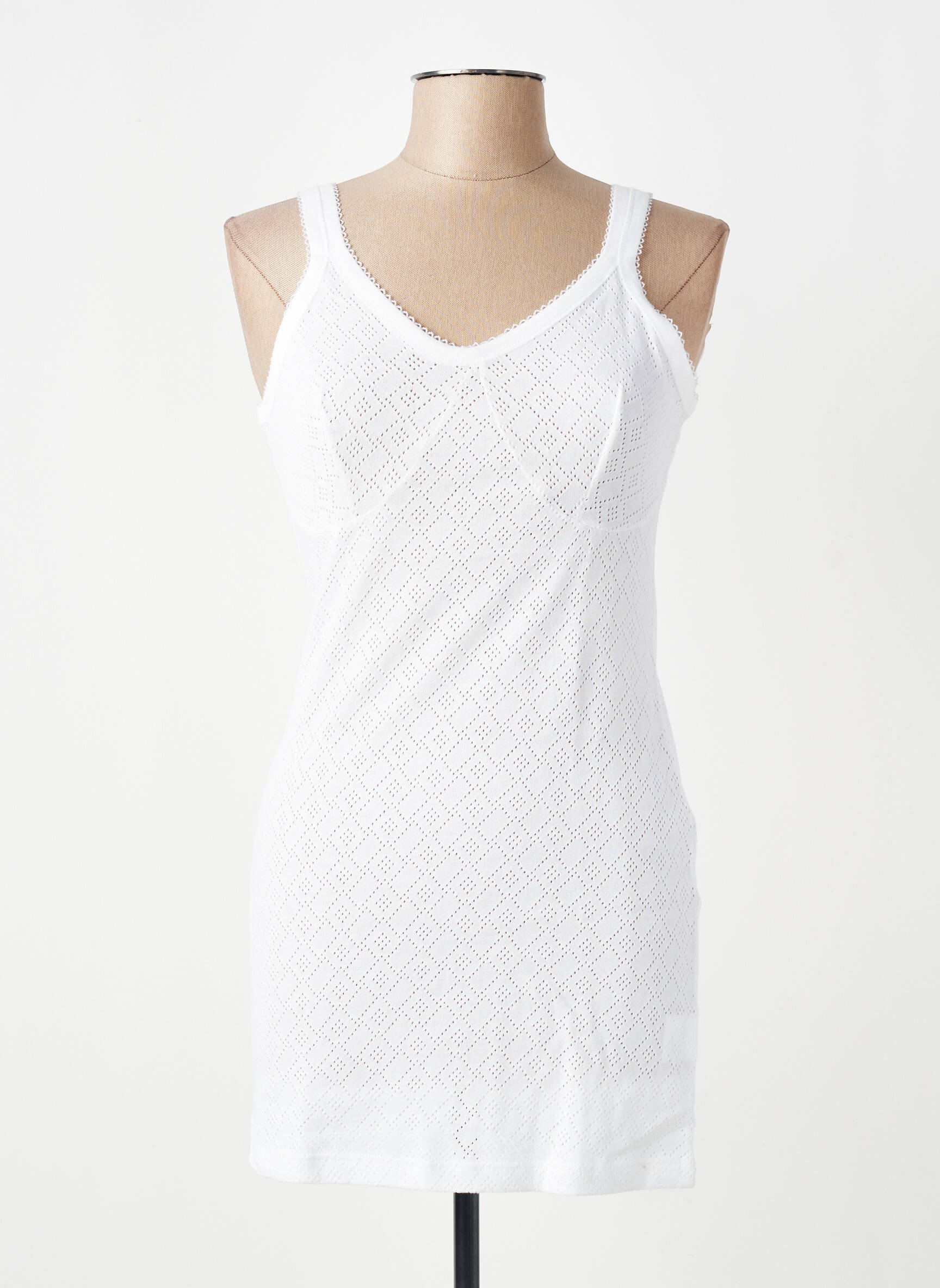 Jupon/fond de rochie croială cambrată alb ARMOR LUX femeie
