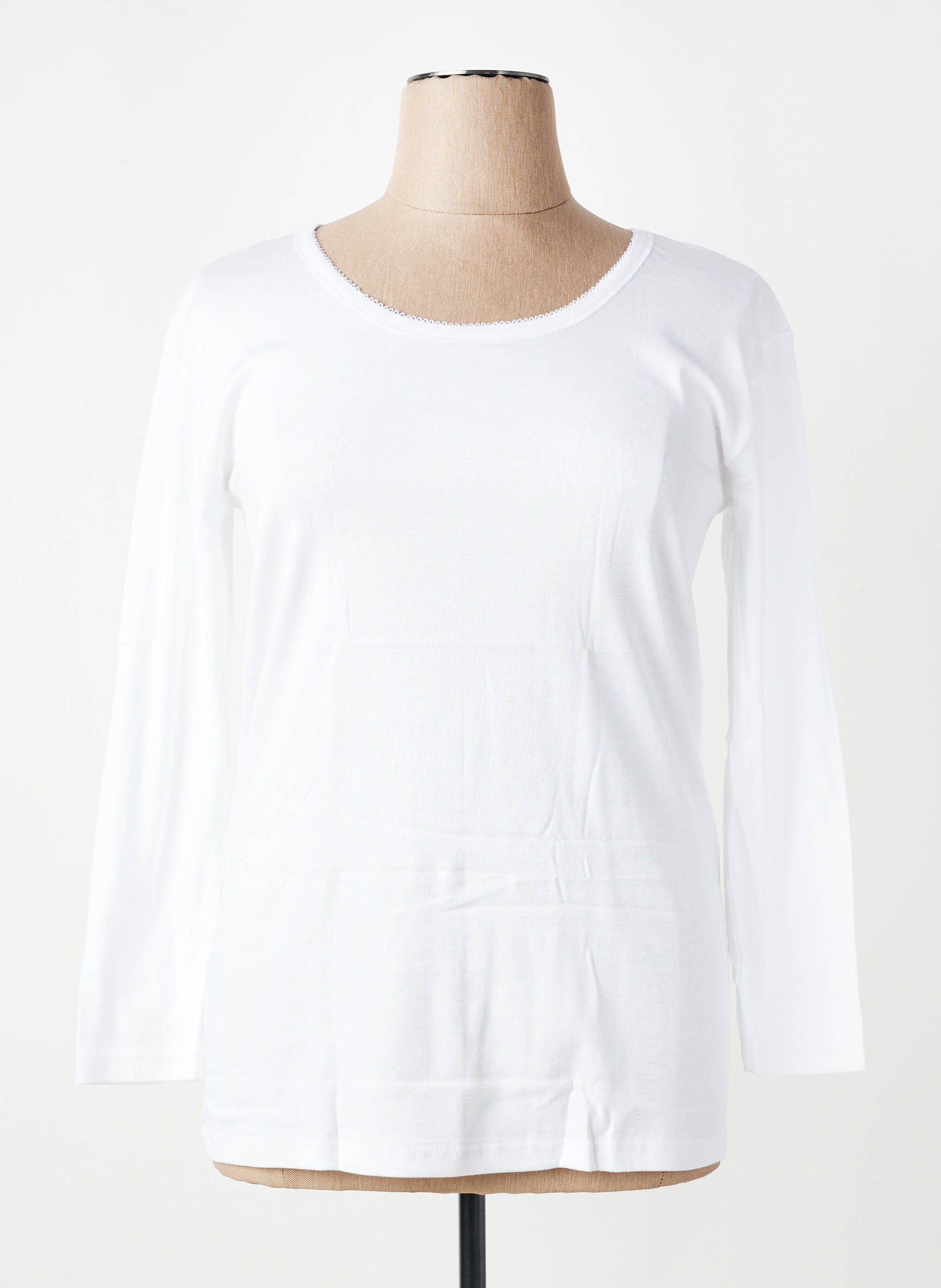 Tricou mâneci lungi mâneci lungi alb JET femeie