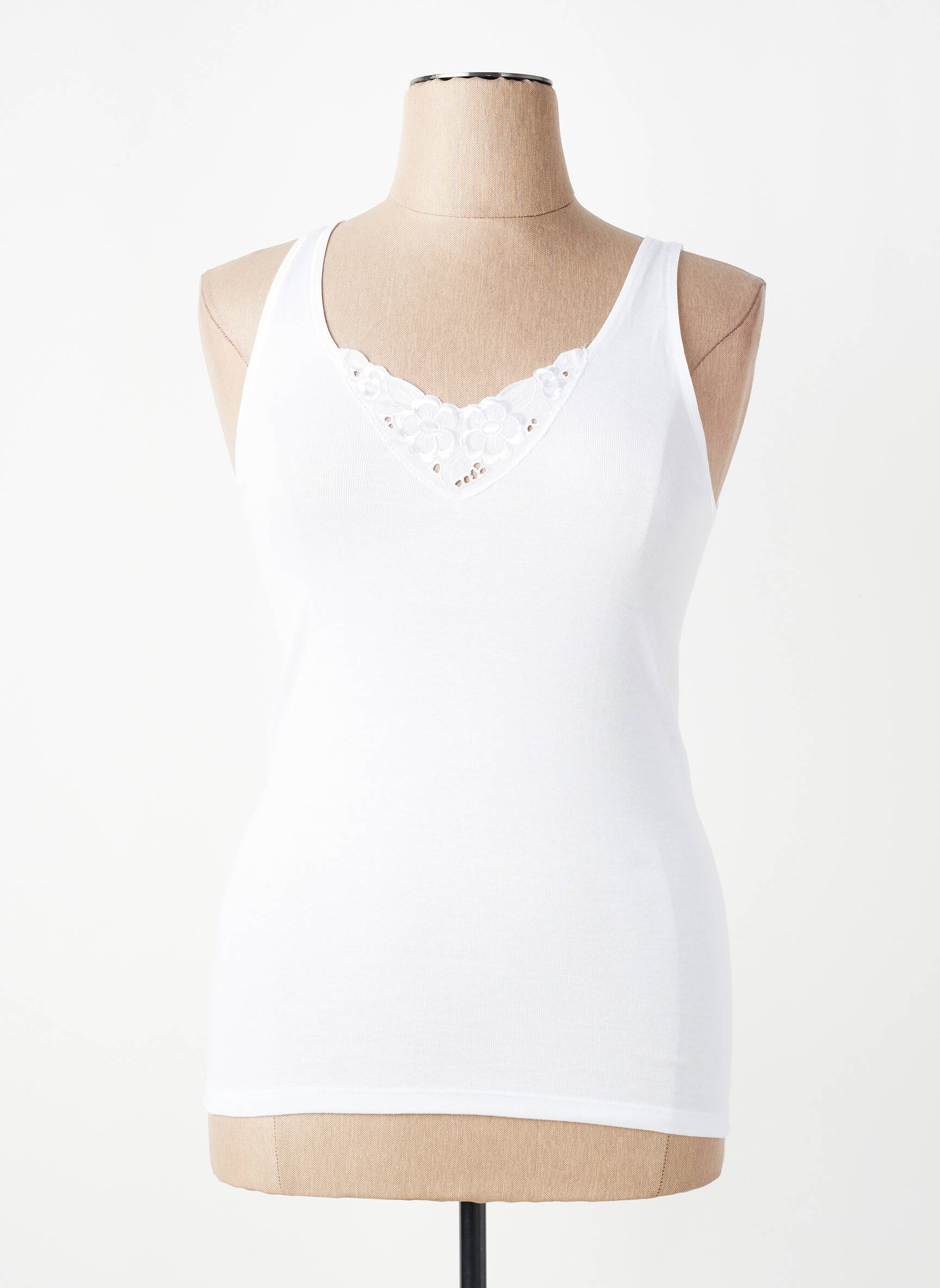 Top/caraco broderie alb CON-TA femeie