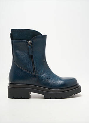 Botine/ghete material neted toc de 4 la 6 cm albastru ALISA BIANCHINI femeie