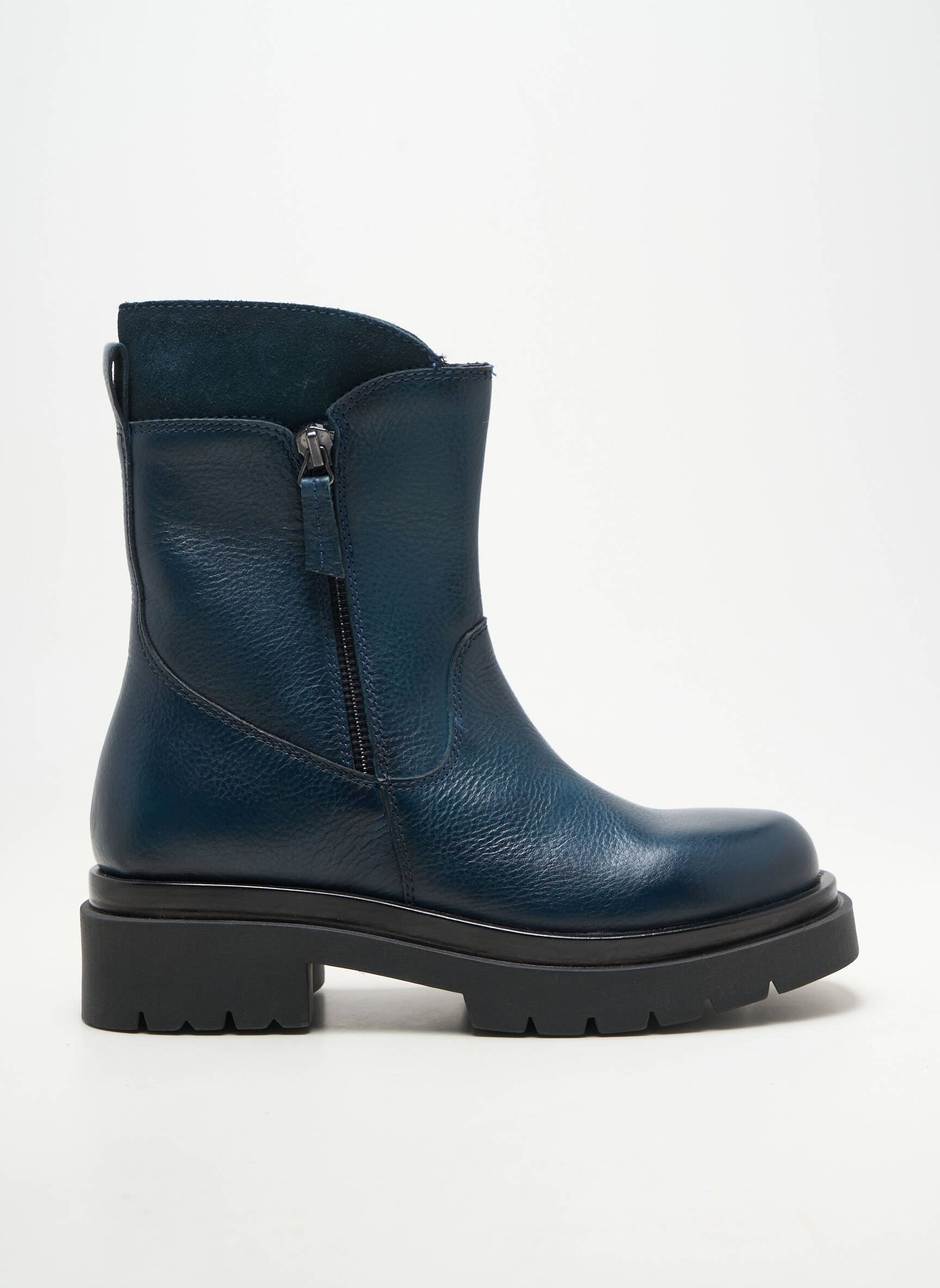 Botine/ghete material neted toc de 4 la 6 cm albastru ALISA BIANCHINI femeie