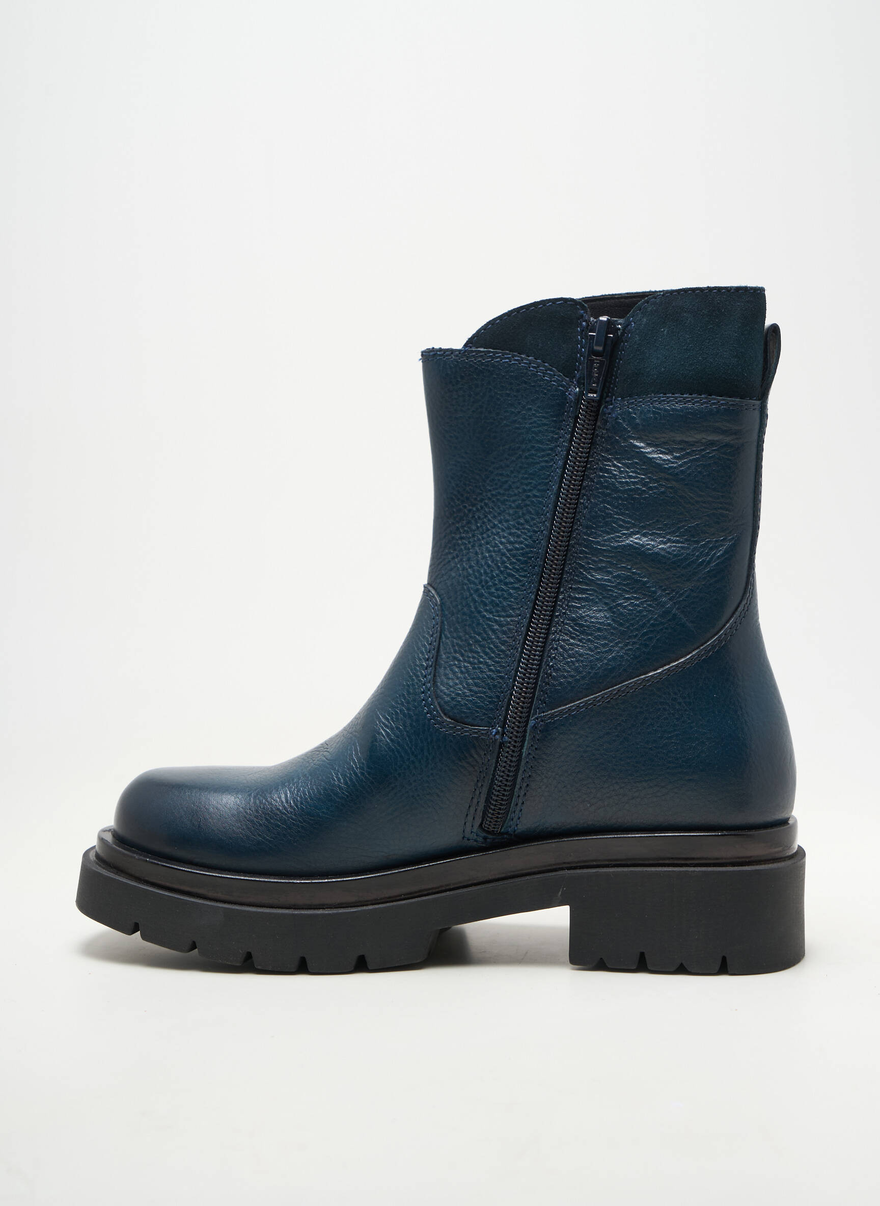 Botine/ghete material neted toc de 4 la 6 cm albastru ALISA BIANCHINI femeie