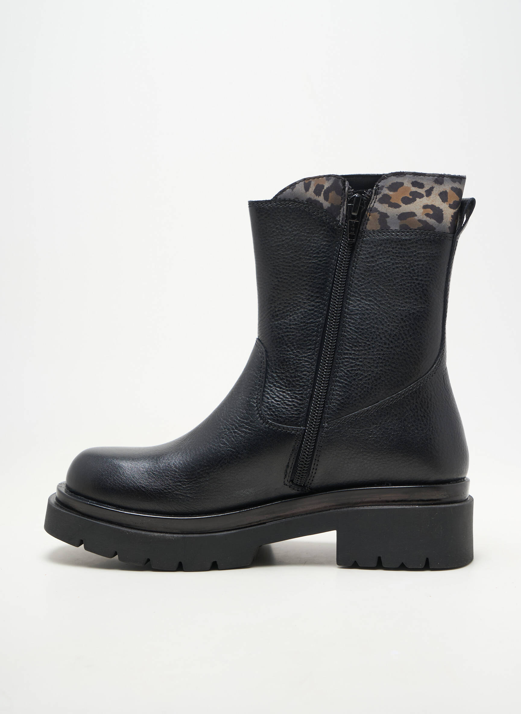 Botine/ghete material neted toc de 4 la 6 cm negru ALISA BIANCHINI femeie