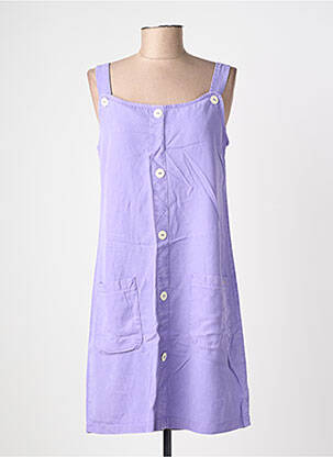 Rochie scurtă croială cambrată bretele subțiri violet COUTURIST femeie