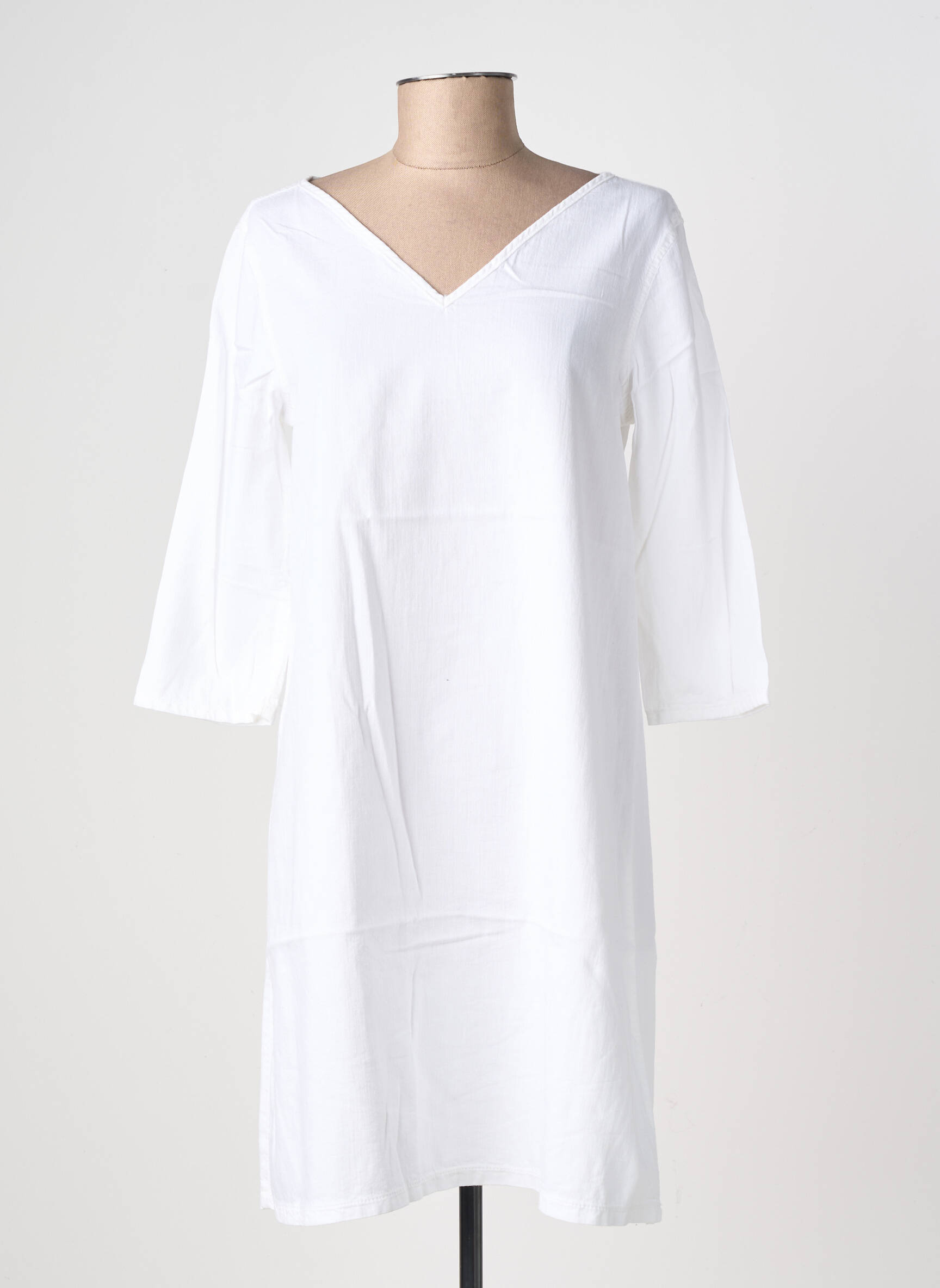 Rochie scurtă mâneci 3/4 mâneci 3/4 alb COUTURIST femeie