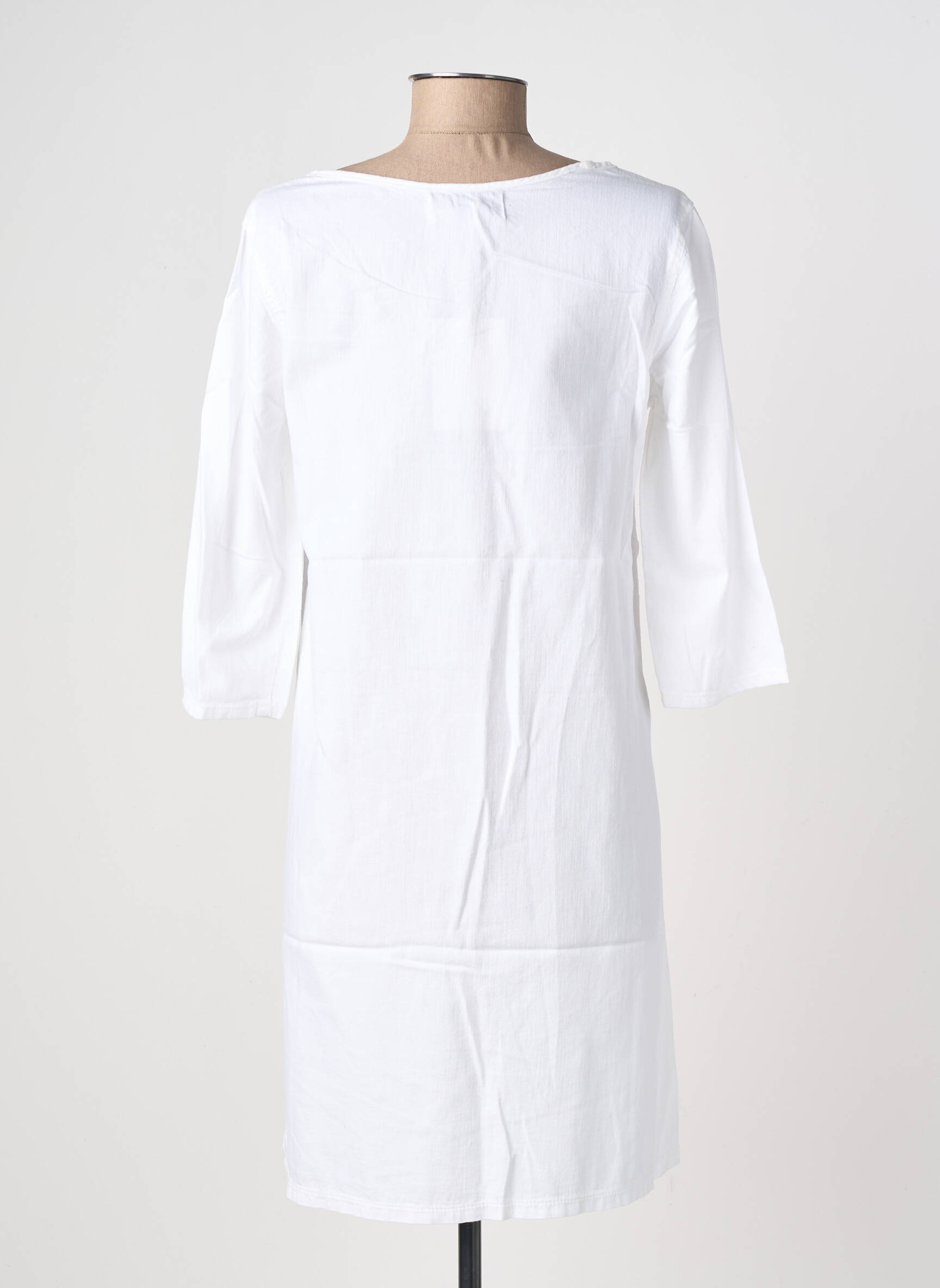 Rochie scurtă mâneci 3/4 mâneci 3/4 alb COUTURIST femeie