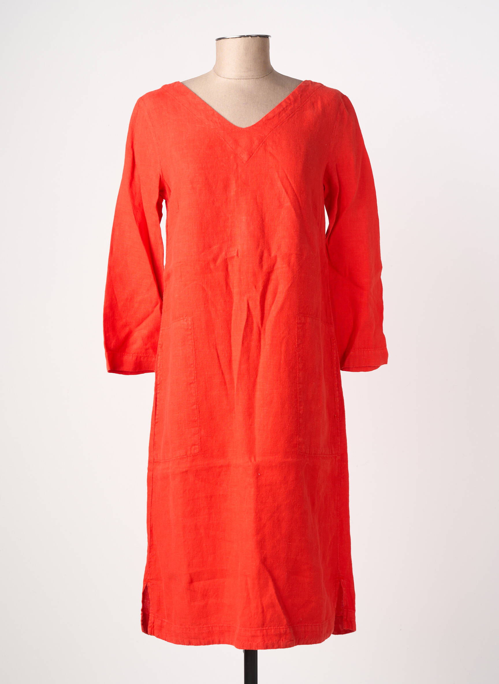 Rochie midi mâneci 3/4 mâneci 3/4 roșu COUTURIST femeie