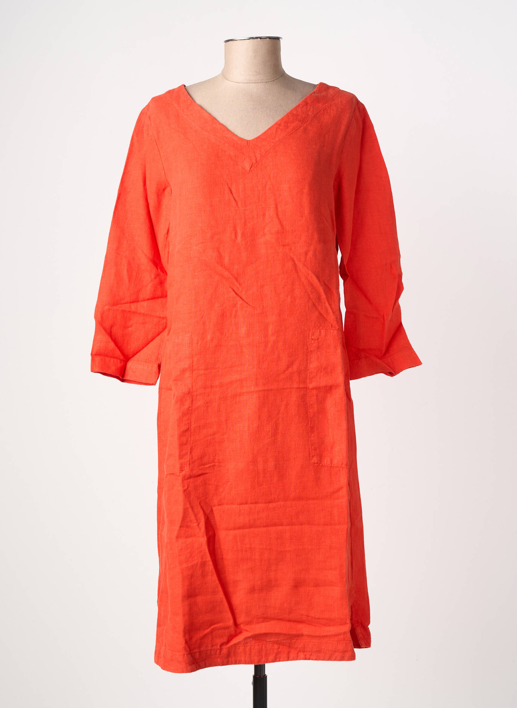 Rochie midi mâneci 3/4 mâneci 3/4 roșu COUTURIST femeie