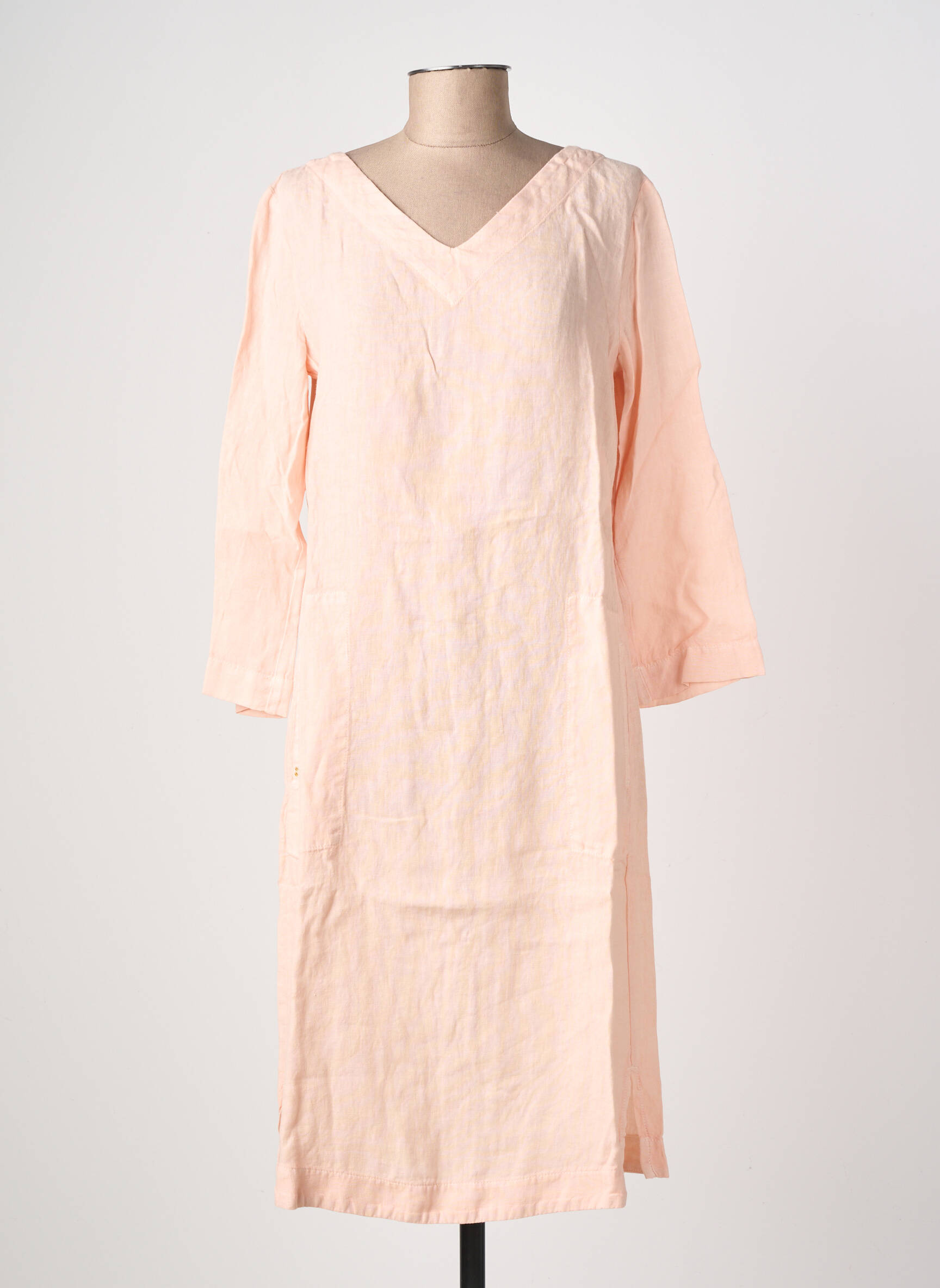 Rochie midi mâneci 3/4 mâneci 3/4 roz COUTURIST femeie