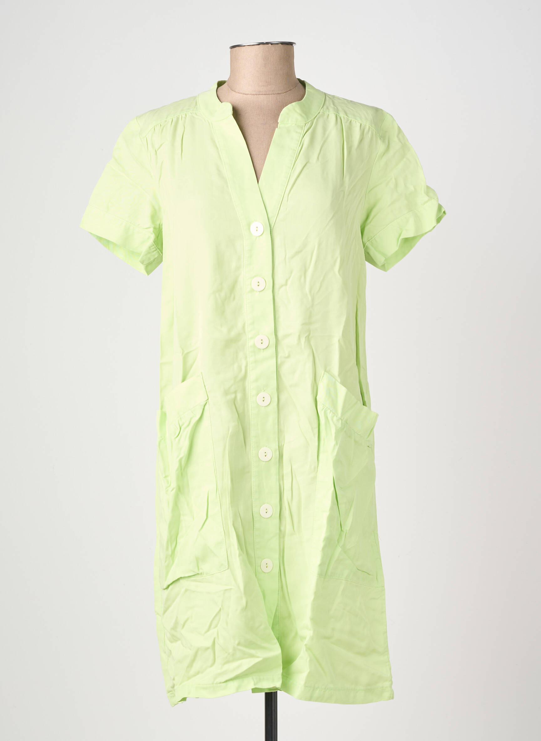Rochie midi mâneci scurte mâneci scurte verde COUTURIST femeie