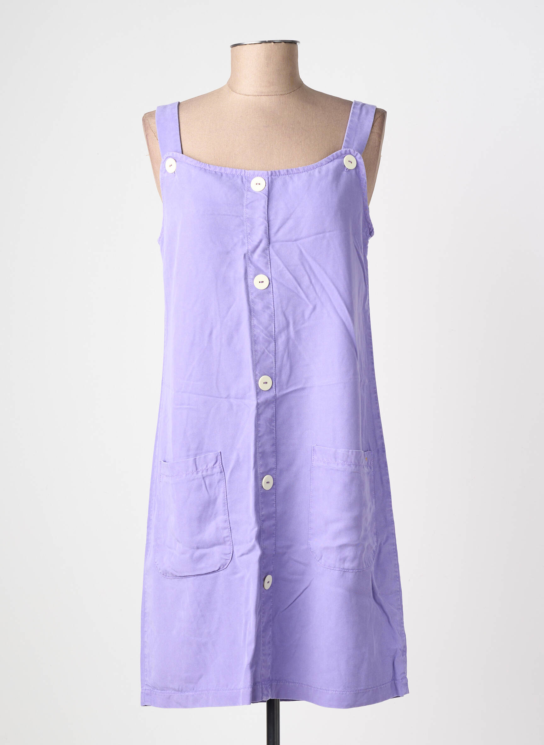 Rochie scurtă croială cambrată bretele subțiri violet COUTURIST femeie