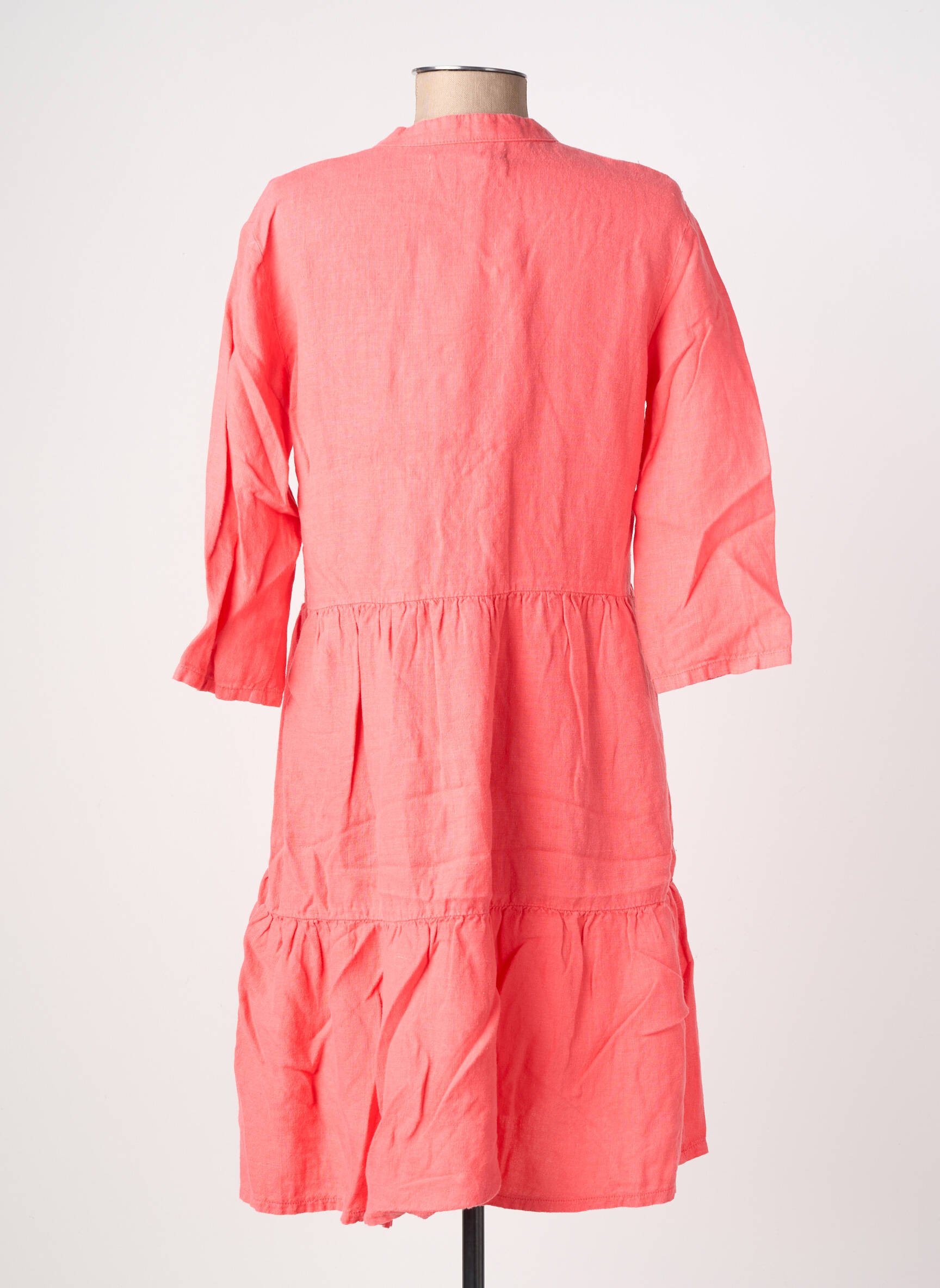 Rochie midi mâneci 3/4 mâneci 3/4 roz COUTURIST femeie