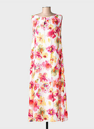 Rochie lungă imprimeu floral fără mâneci roz COUTURIST femeie