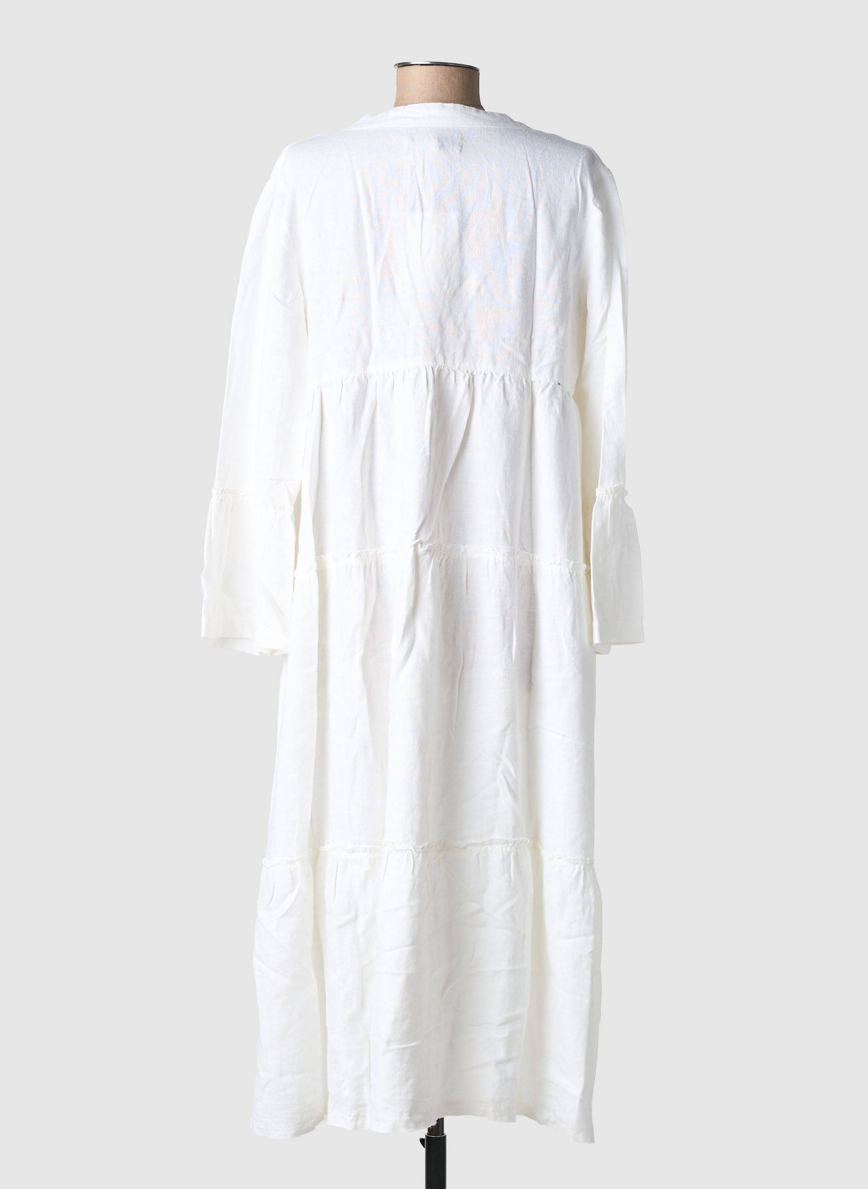 Rochie lungă mâneci lungi mâneci lungi alb COUTURIST femeie
