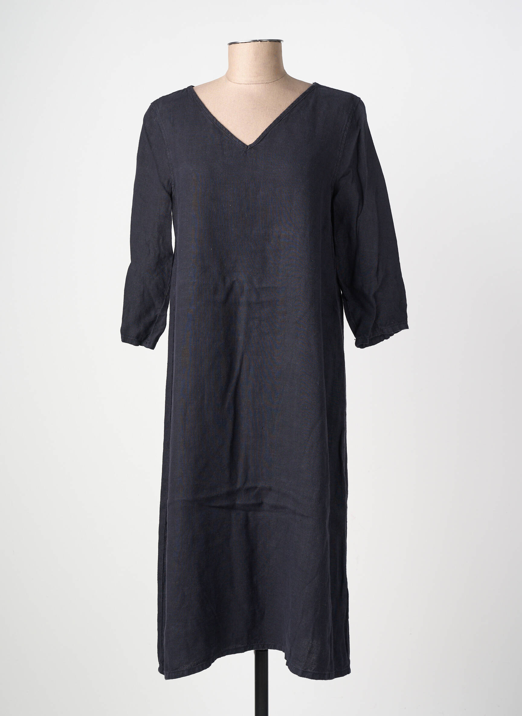 Rochie midi croială fluidă mâneci lungi negru COUTURIST femeie