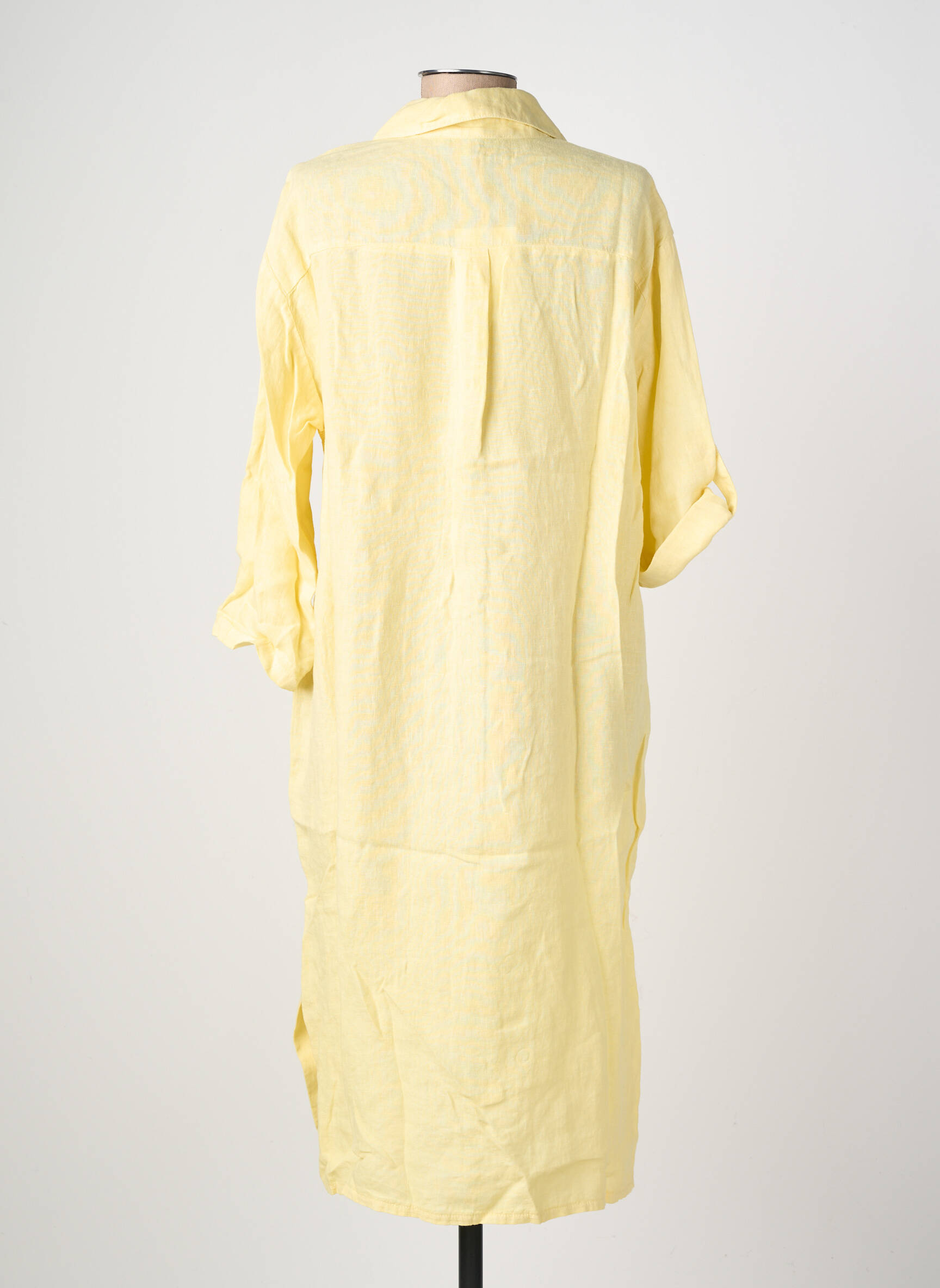 Rochie midi croială fluidă mâneci lungi galben COUTURIST femeie