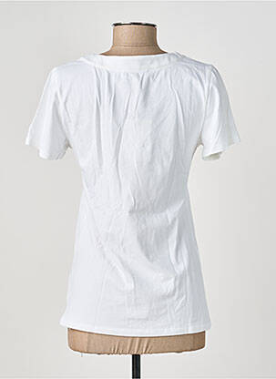 Tricou guler în v mâneci scurte alb COUTURIST femeie