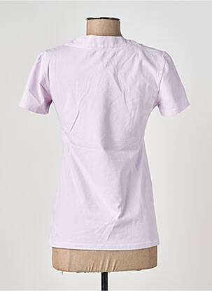 Tricou guler în v mâneci scurte violet COUTURIST femeie