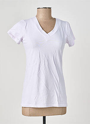 Tricou guler în v mâneci scurte violet deschis COUTURIST femeie
