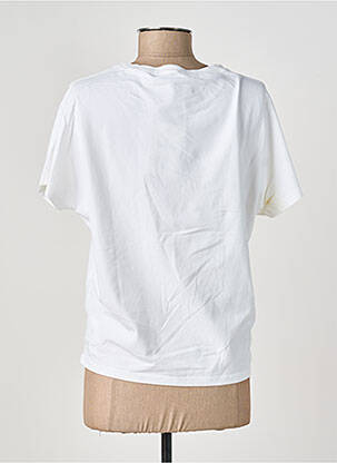 Tricou elasticitate mâneci scurte alb COUTURIST femeie
